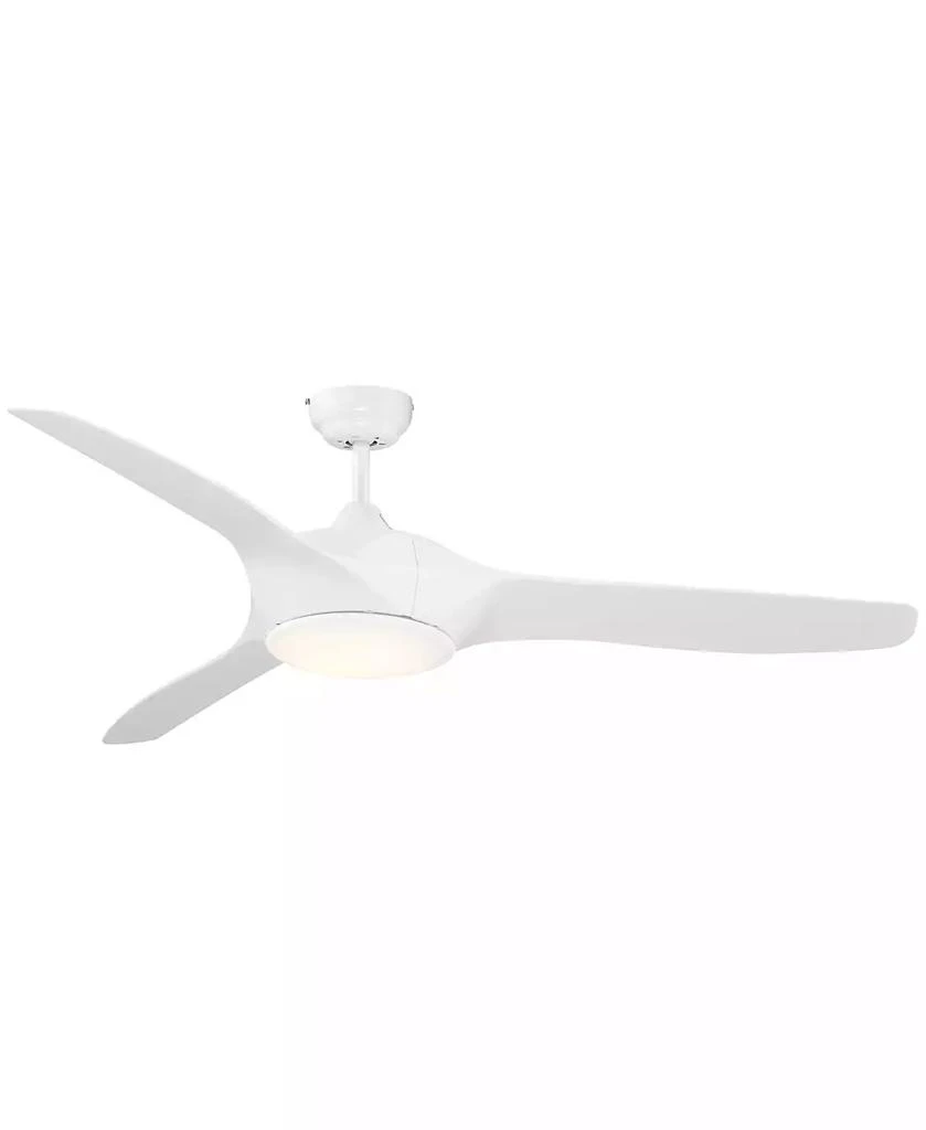 HOMCOM 52" Reversible Ceiling Fan with LED Light for Bedroom,