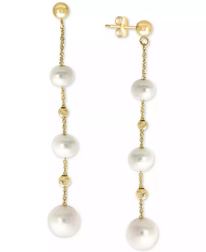 Effy EFFY® Cultured Freshwater Pearl (5-8mm) Linear Drop Earrings in 14k Gold