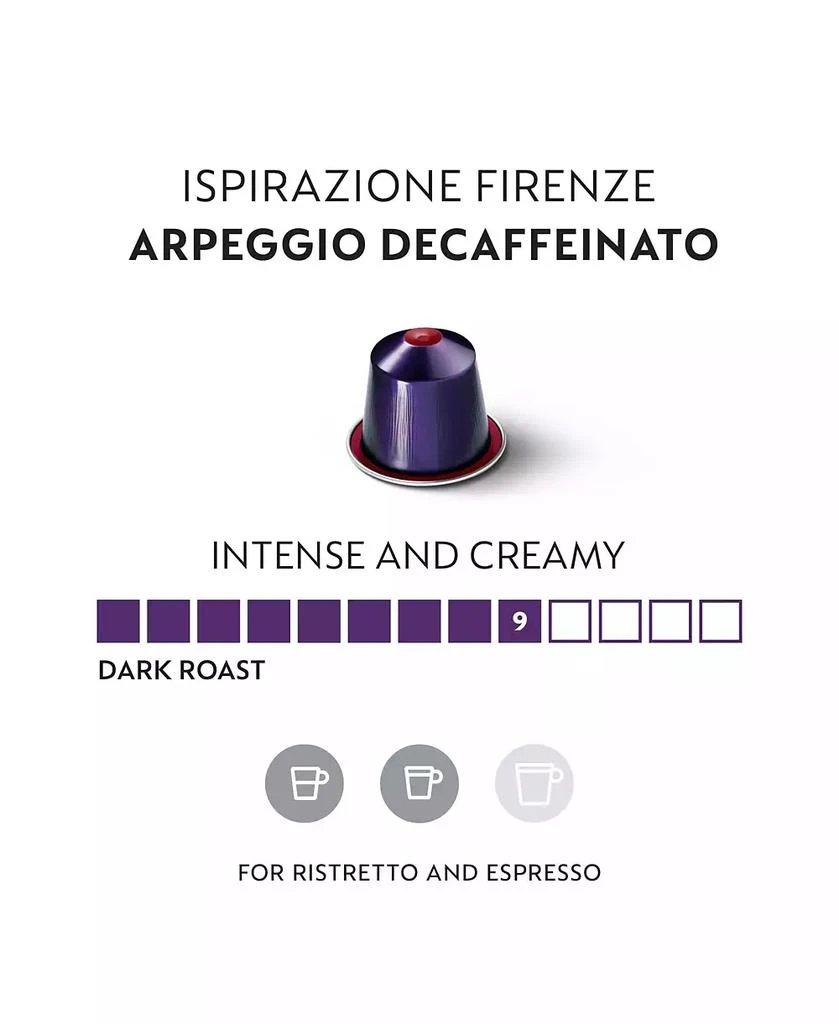 Nespresso Capsules OriginalLine,  Ispirazione Firenze Decaffeinato Arpeggio, Dark Roast Espresso Coffee, 50-Count Espresso Pods, Brews 1.35-oz. 3