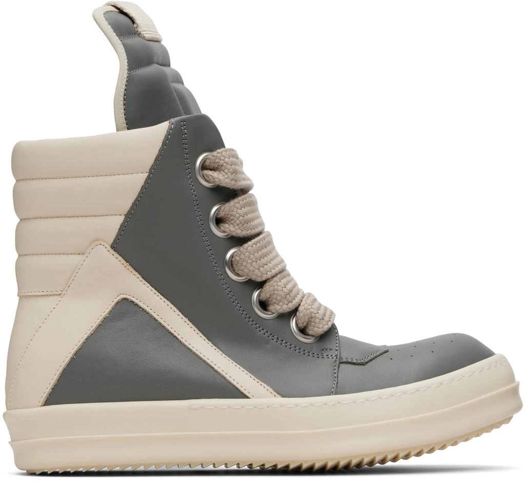 Rick Owens Gray Concordians Jumbolace Geobasket Sneakers 1