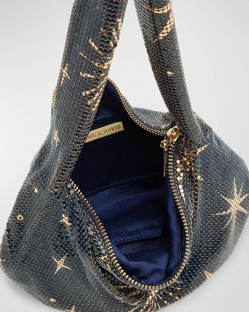 Whiting 
Davis Diana Star-Print Mesh Hobo Bag 3