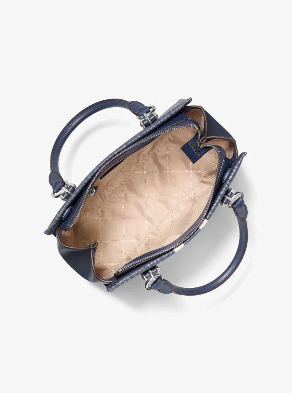 Michael Kors Marilyn Medium Signature Logo Stripe Satchel 3