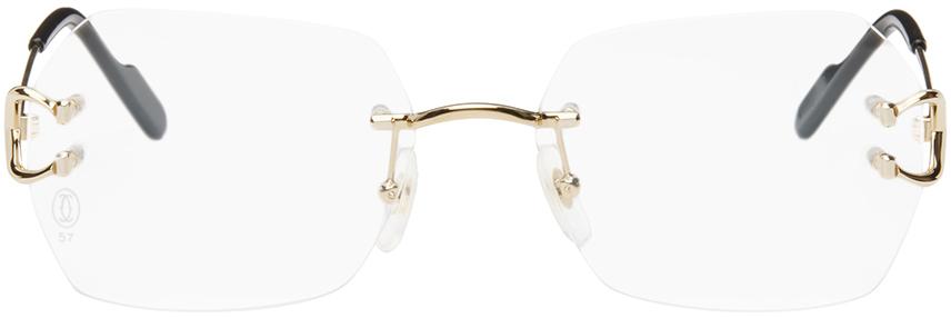 Cartier Gold Rimless Glasses