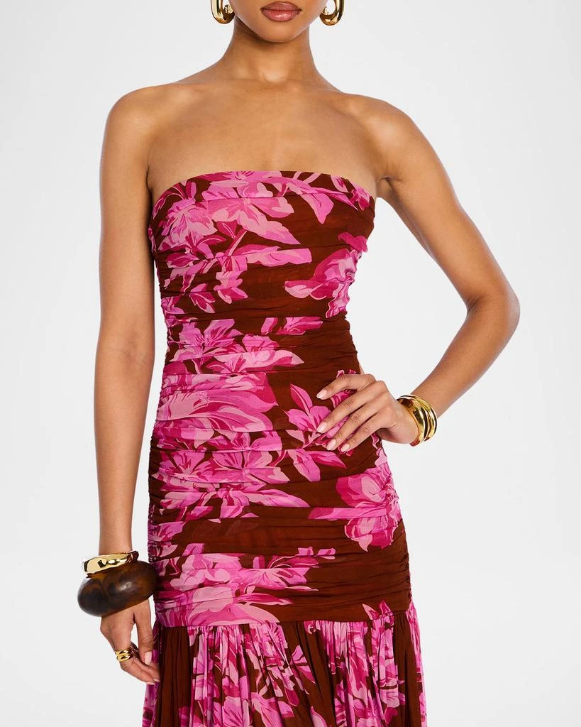 retrofête Teryn Silk Chiffon Strapless Maxi Dress 4