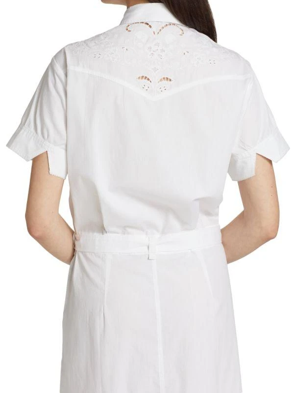 Rag & Bone Jade Embroidered Belted Shirt Dress 4