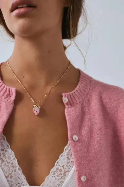 Urban Outfitters Strawberry & Heart Charm Necklace 1