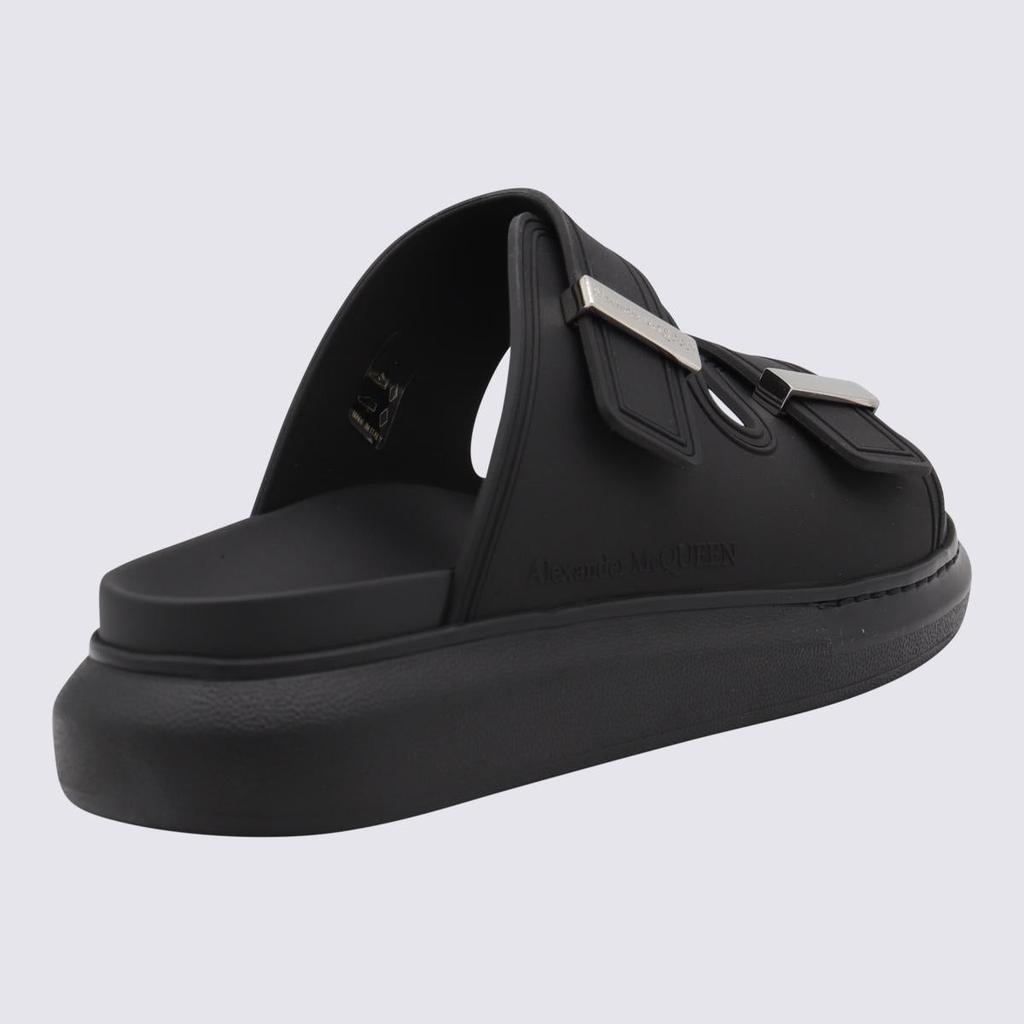 Alexander McQueen Alexander McQueen Black Leather Hybrid Sandals