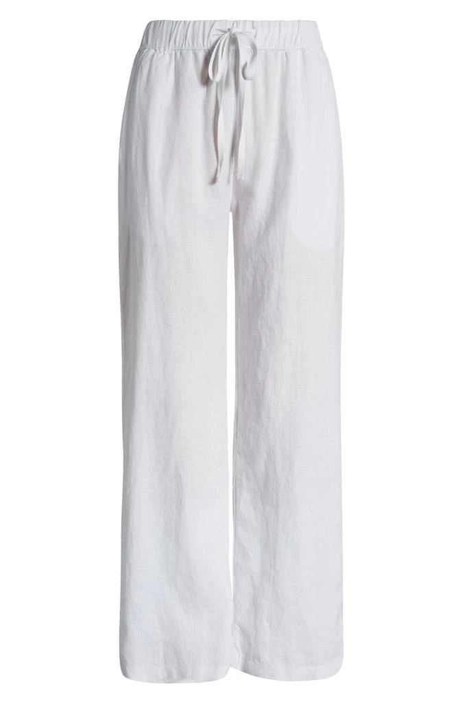 Caslon Drawstring Straight Leg Linen Pants 6
