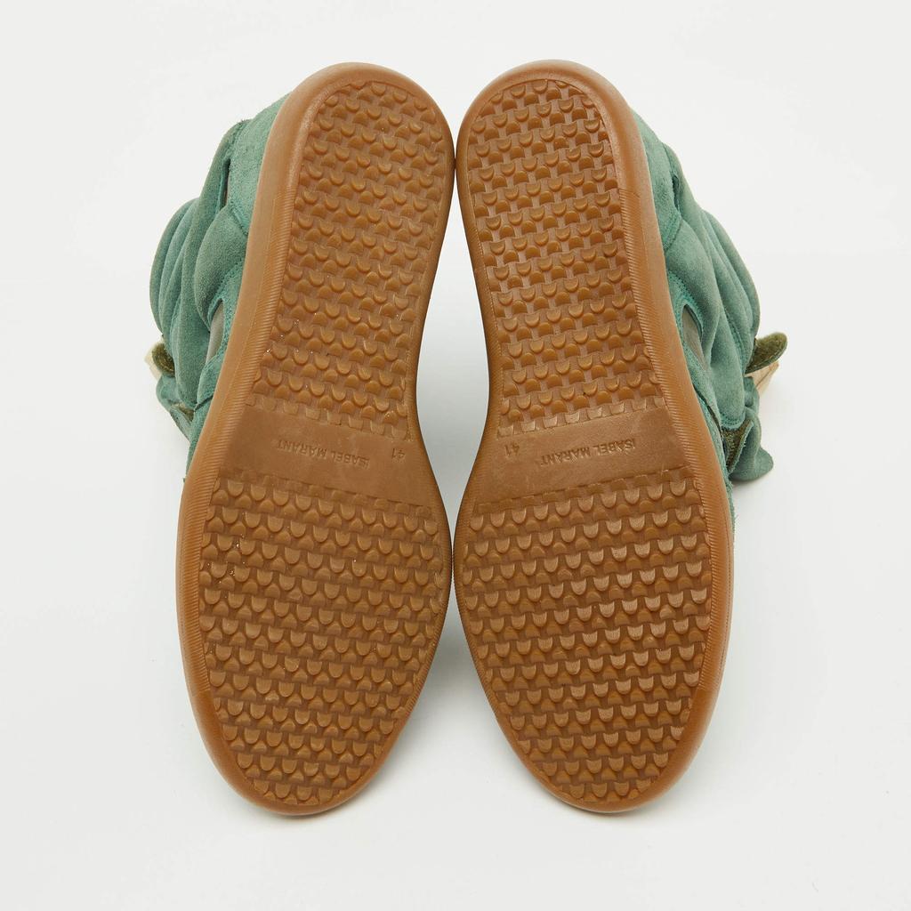 Isabel Marant Isabel Marant Green Suede and Leather Bekett Wedge
