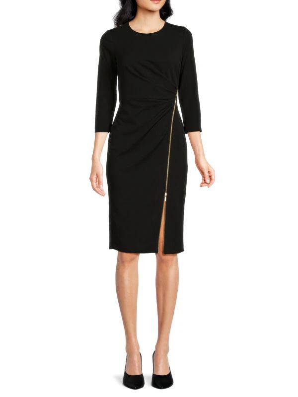 Calvin Klein Chain Accent Knee Length Sheath Dress 1
