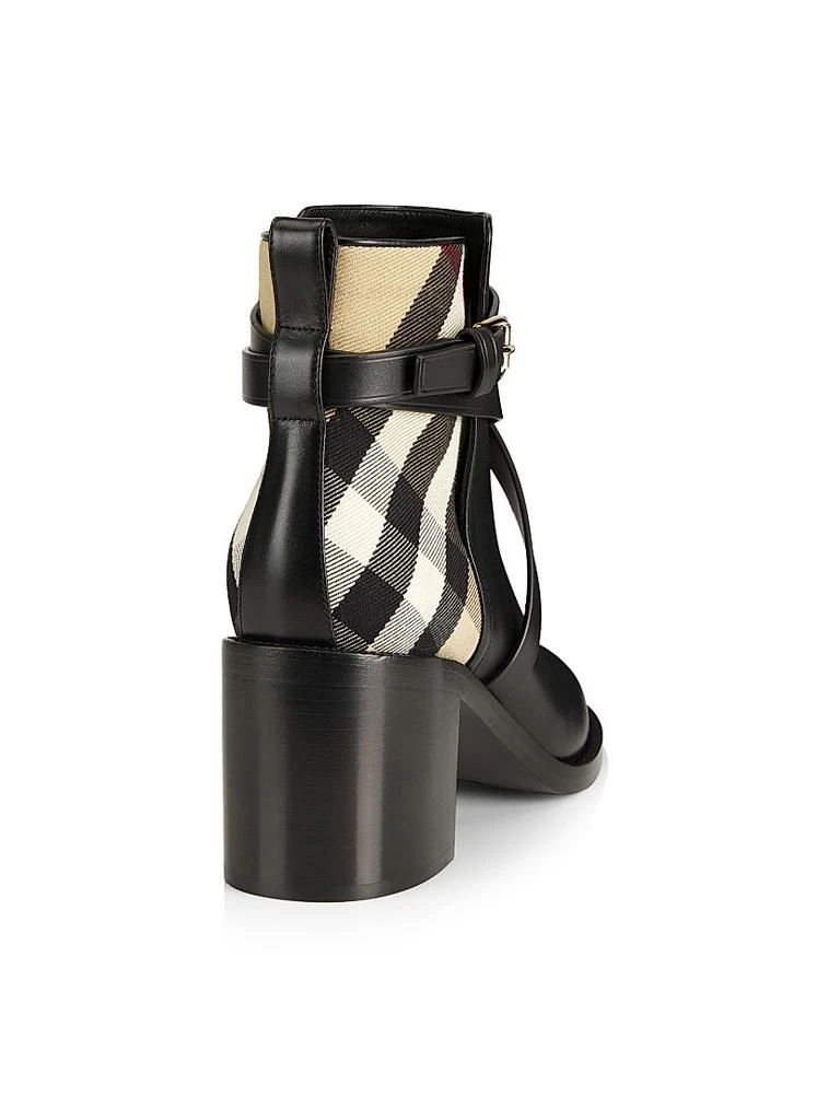 Burberry Pryle House Check & Leather Ankle Boots 3