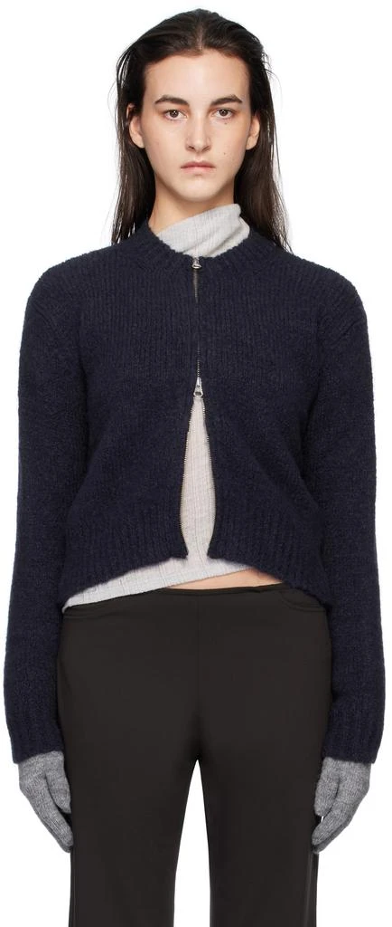 Paloma Wool Navy 'Plaisir' Zip Sweater 1