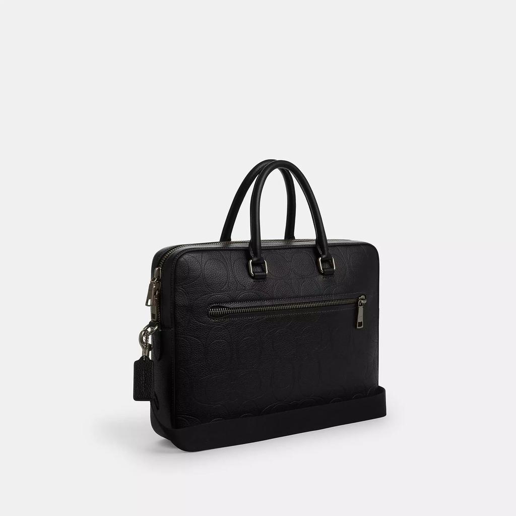 Coach Ethan Slim Brief In Signature Leather