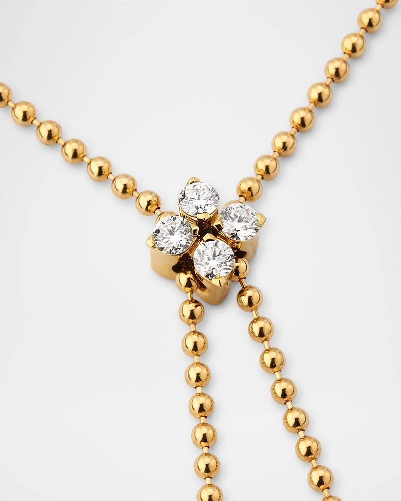 Roberto Coin Love In Verona 18K Yellow Gold Diamond Flower Lariat Necklace 3