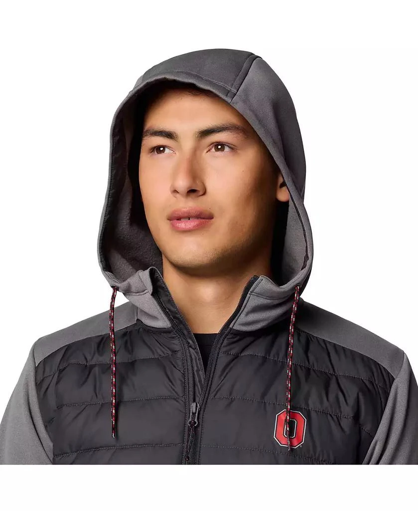 Columbia Men's Charcoal/Gray Ohio State Buckeyes Out-Shield Hybrid Full-Zip Hoodie Jacket 5