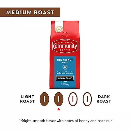 Community Coffee Community Coffee Medium Roast Ground Coffee, Breakfast Blend, 46 oz. 4