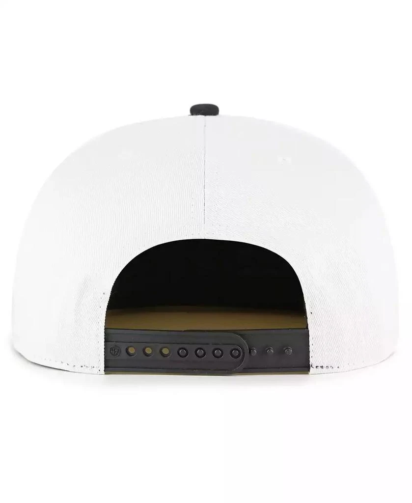 47 Brand Men's White/Black Texas Rangers Foundation Captain Snapback Hat 4