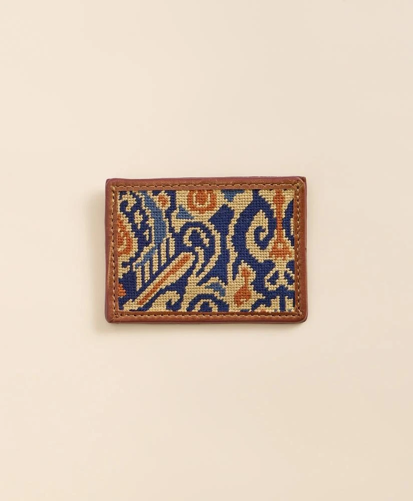 Brooks Brothers Smathers 
Branson Needlepoint Ikat Pattern Card Case