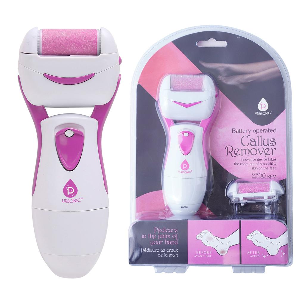 PURSONIC callus remover with 2 rollers (battery operated)