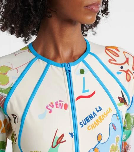 ALÉMAIS Nadia printed rashguard swimsuit 4