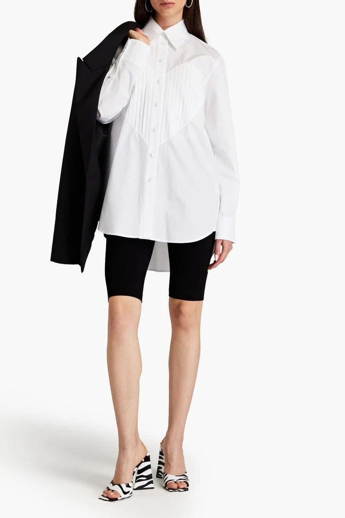 AREA Pintucked cotton-poplin shirt 2