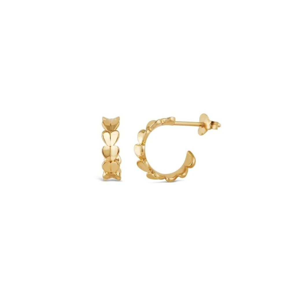 Dinny Hall Folded heart linked hoops 2