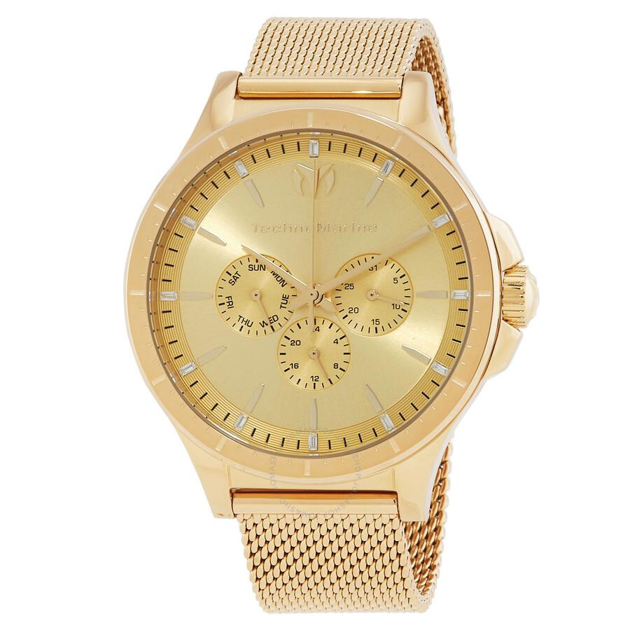 TechnoMarine Moonsun Quartz Gold Dial Men's Watch TM-822024