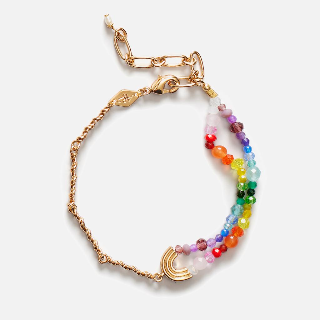 Anni Lu Anni Lu Double Rainbow 18-Karat Gold Plated Bead Bracelet