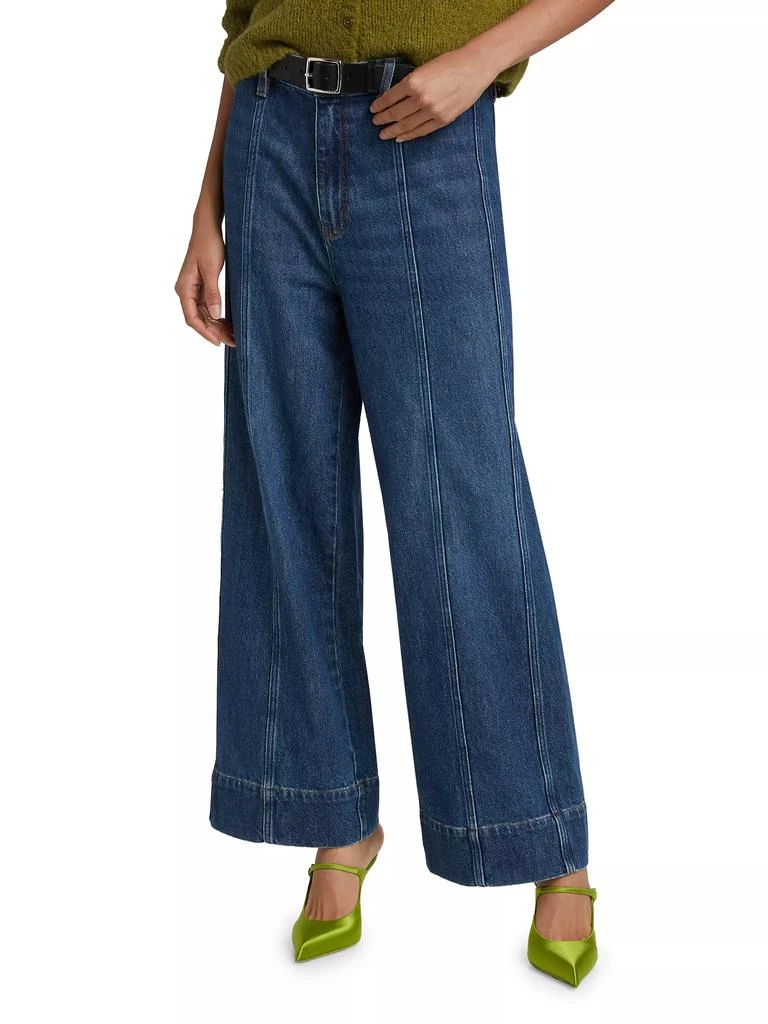 FRAME Seamed Wide-Leg Jeans 3