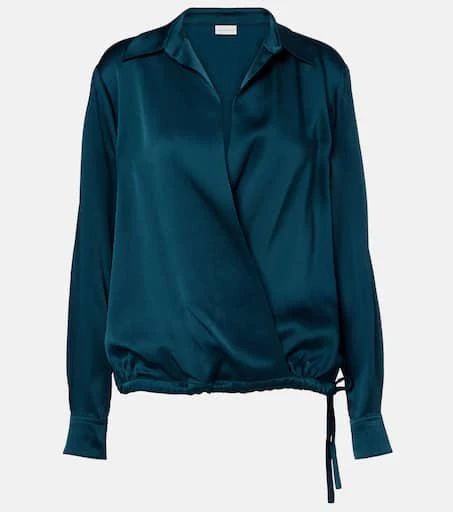 Dries Van Noten Satin wrap top 1