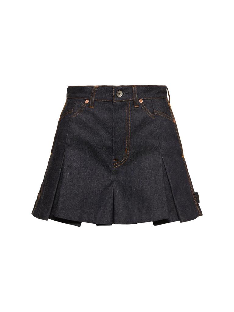 Sacai Cotton Denim Skort