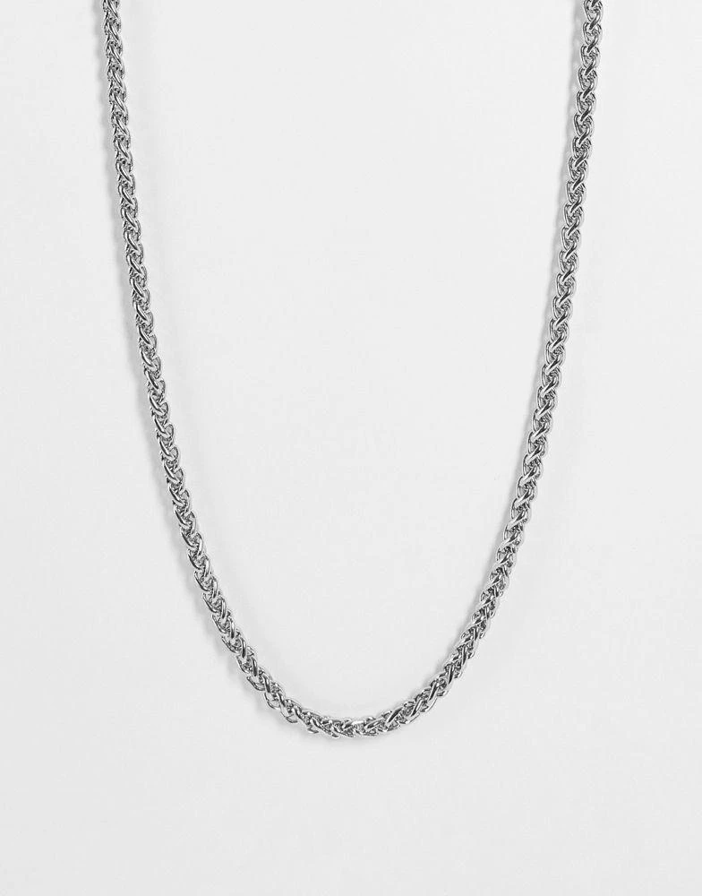 Reclaimed Vintage Reclaimed Vintage unisex chain necklace in silver 1