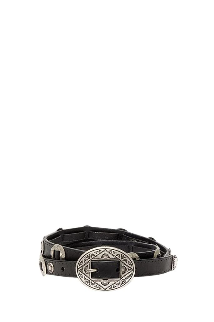 Golden Goose Black Washed Leather Belt