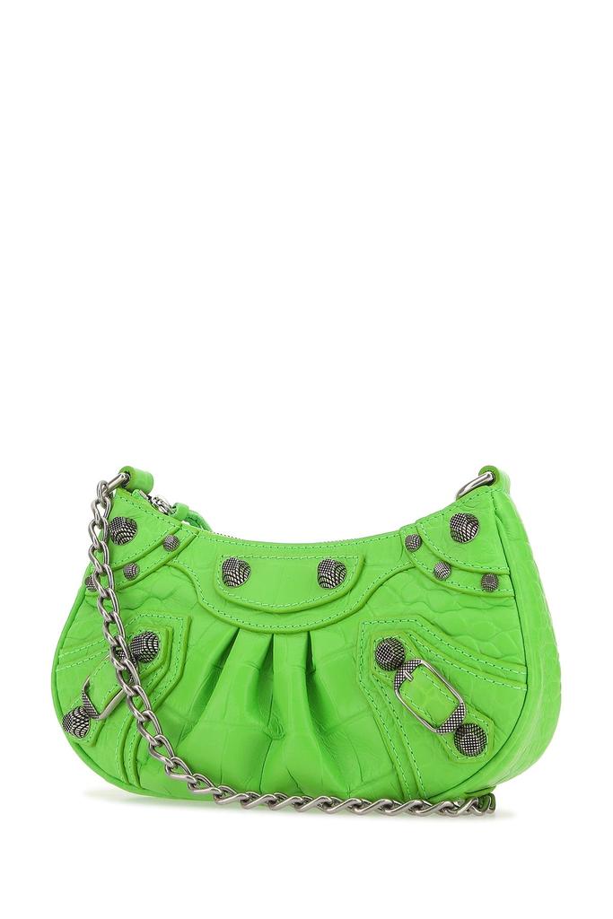 Balenciaga Fluo green leather Le Cagole mini handbag