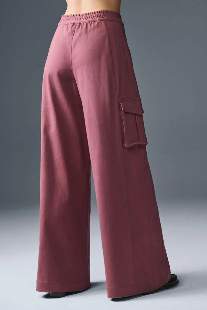 Alo Show Off Cargo Wide Leg Trouser (Regular) - Burgundy Truffle 4