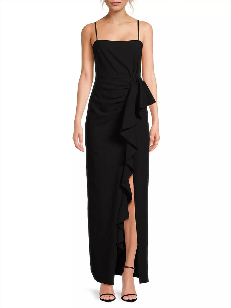 Black Halo Eve Del Mar Ruffled Gown 3