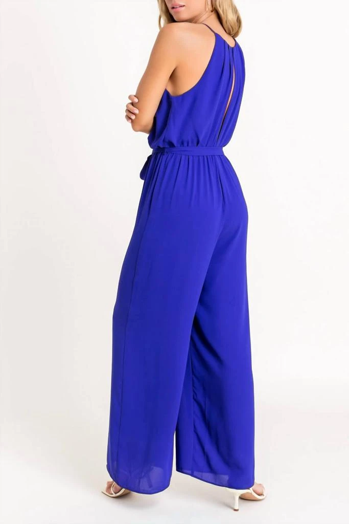 Lush Halter Neck Jumpsuit In Indigo 2