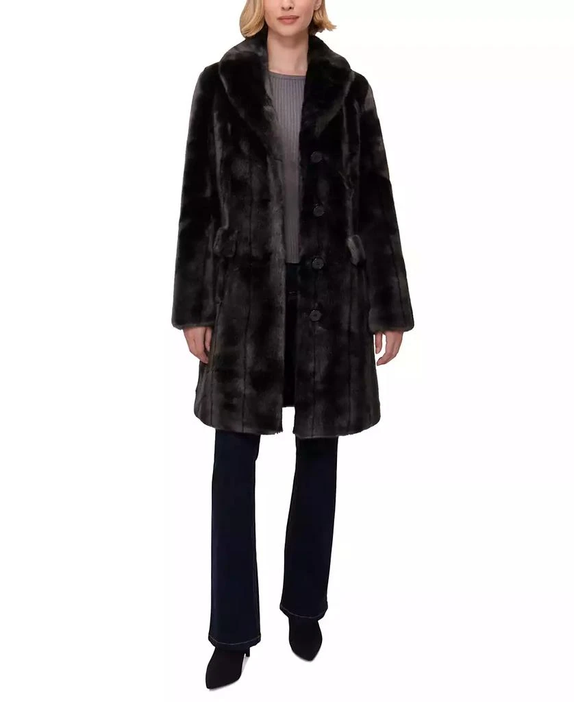 JONES NEW YORK Women's Faux-Fur Single-Breasted Blazer Coat 4