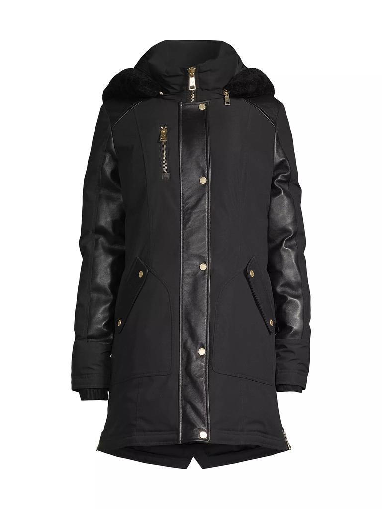 Nicole Benisti Chelsea Hooded Shearling-Embellished Coat