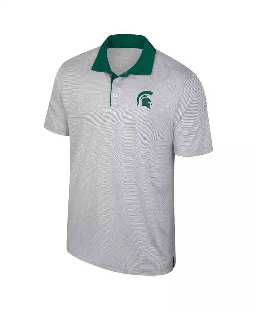Colosseum Men's Gray Syracuse Orange Tuck Striped Polo Shirt 3