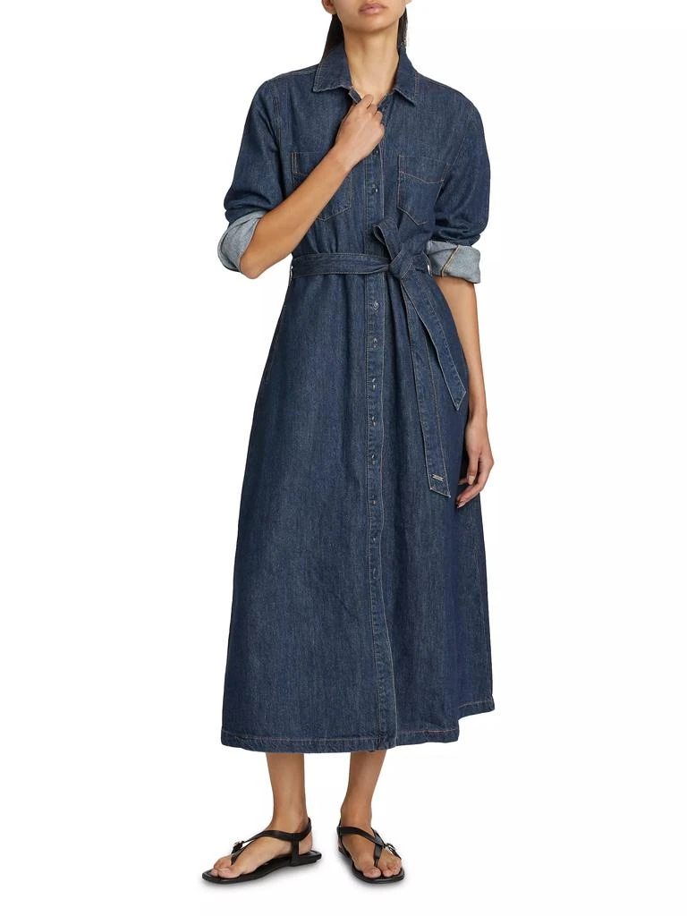 The Normal Brand Denim Long-Sleeve Midi-Shirtdress 2
