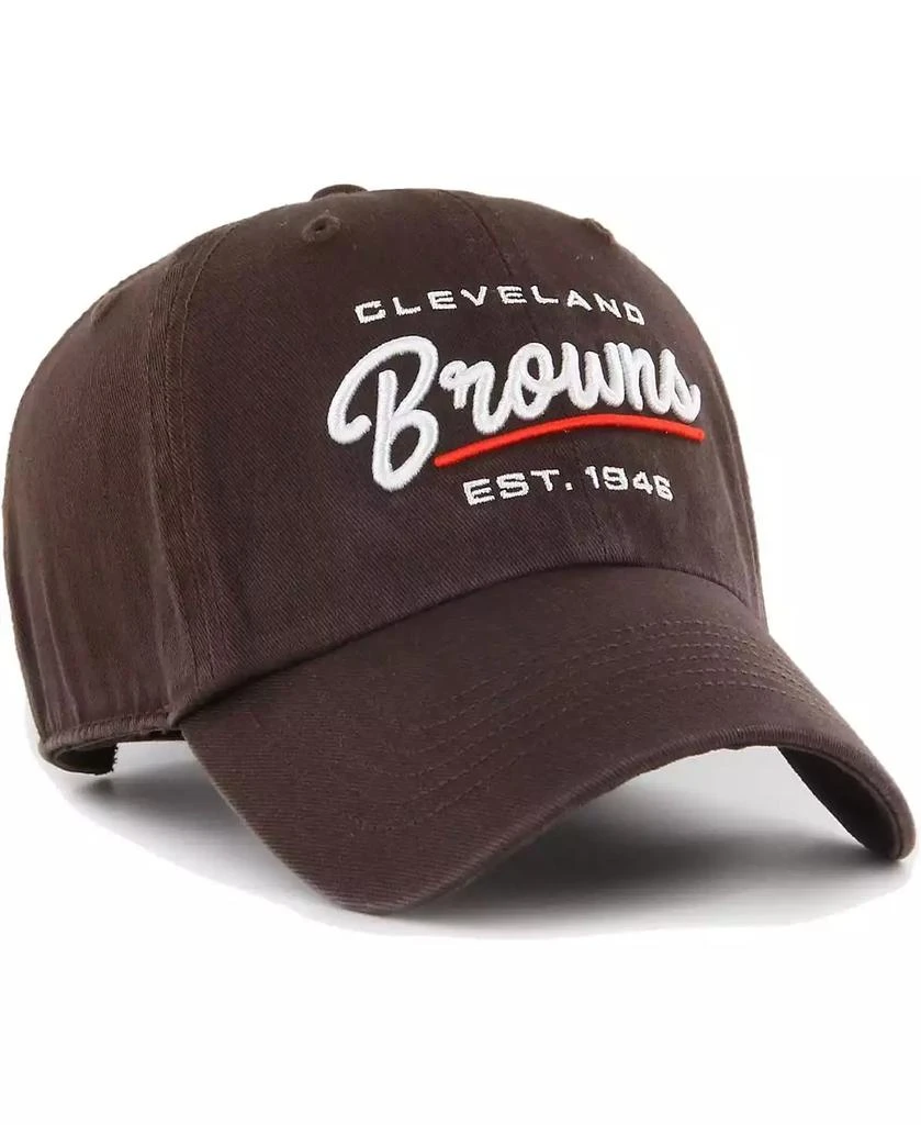 47 Brand Women's Brown Cleveland Browns Sidney Clean Up Adjustable Hat 2