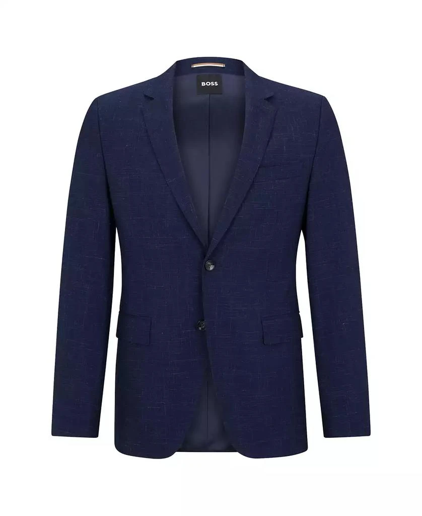 Hugo Boss Men's Extra-Slim-Fit Patterned Wool Linen Suit, 2 Piece Set 5