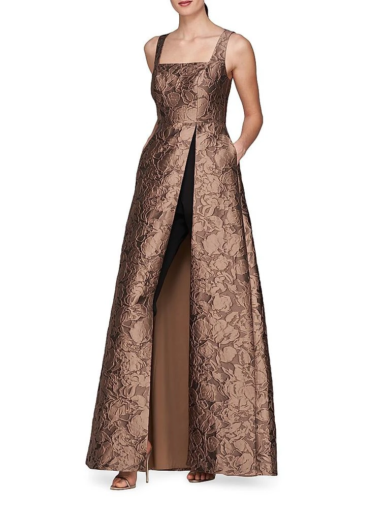 Kay Unger Emerson Jacquard Walk-Through Jumpsuit 3