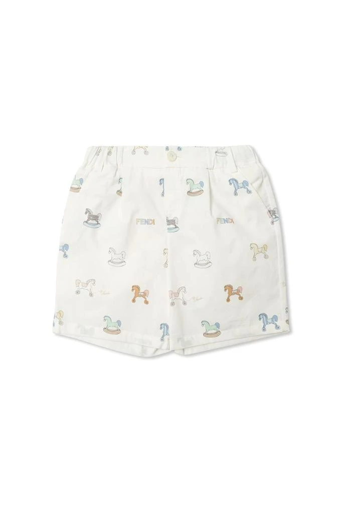 Fendi Fendi Kids Logo Printed Shorts