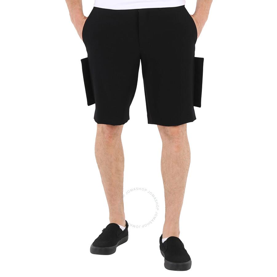 Burberry Men's Black Panel-Detail Tailored Shorts