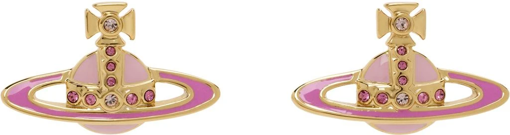 Gold Pink Small Neo Bas Relief Earrings – On Sale Now with Up to