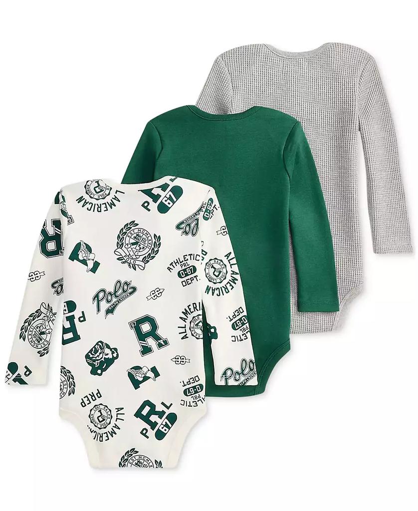 Ralph Lauren Baby Boys 3-Pk. Cotton Bodysuits