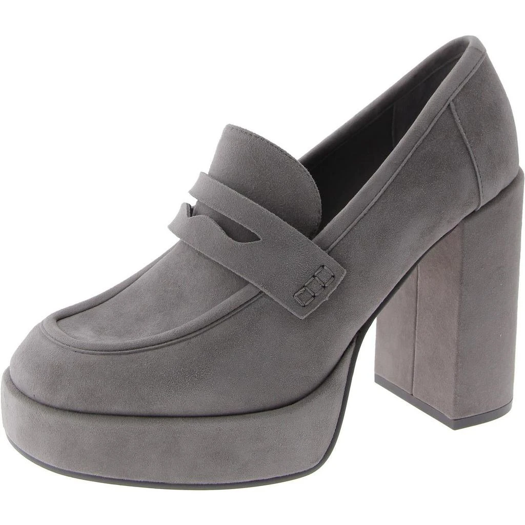 Steve Madden Ashe Womens Block Heel Slip-On Loafer Heels 1