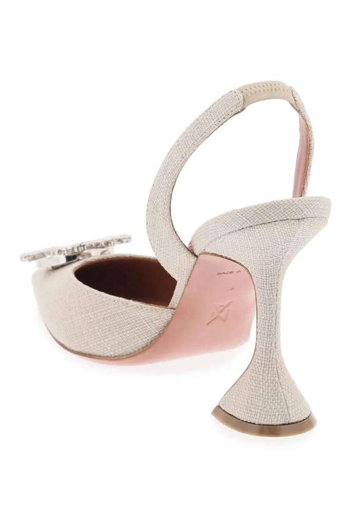 Amina Muaddi canvas begum slingback pumps 3